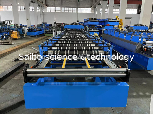 0.4-0.6mm Thickness Range Tile Roll Forming Machine With Chain Drive System For Tiles
