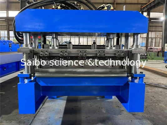 0.4-0.6mm Thickness Range Tile Roll Forming Machine With Chain Drive System For Tiles