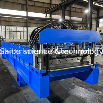 0.4-0.6mm Thickness Range Tile Roll Forming Machine With Chain Drive System For Tiles